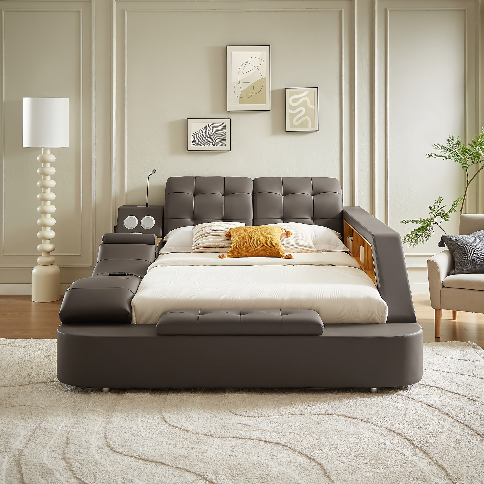 Multifunctional Large Bed Frame