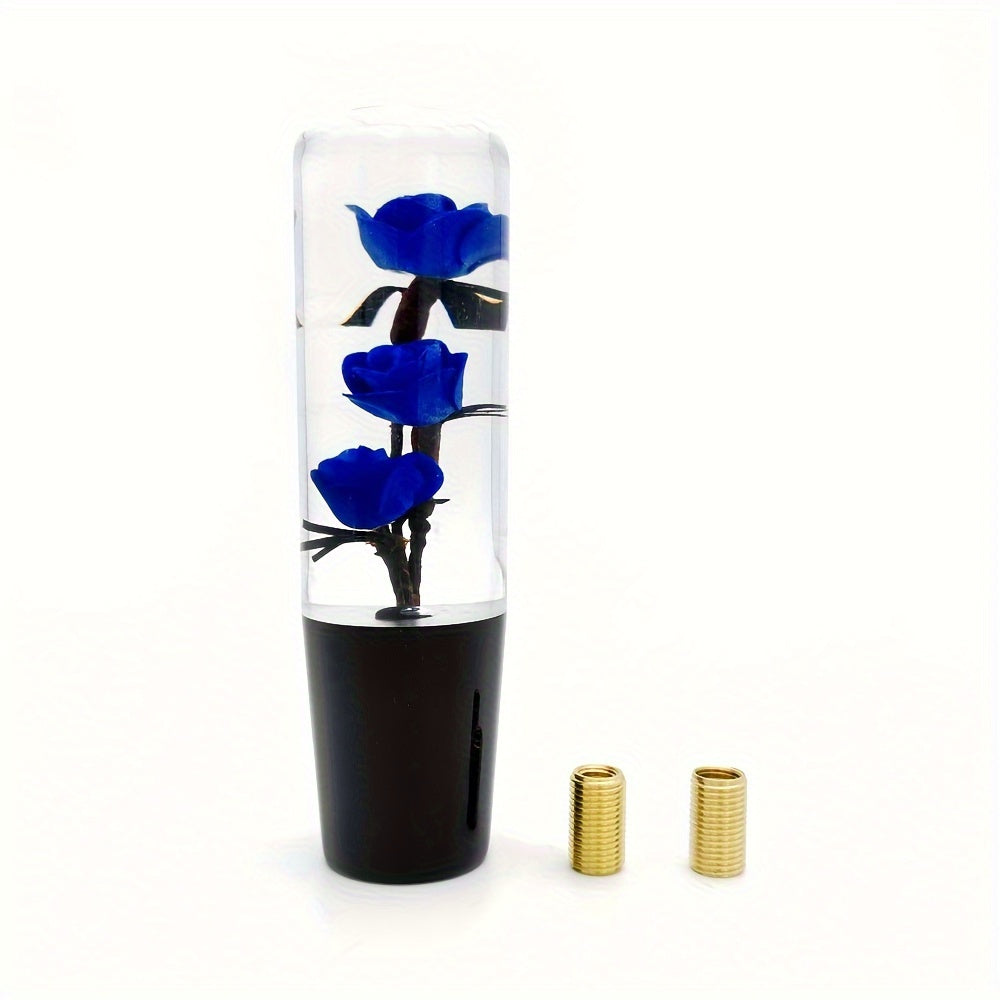 Unique Rose-Shaped 4" Resin Crystal Gear Shift Knob