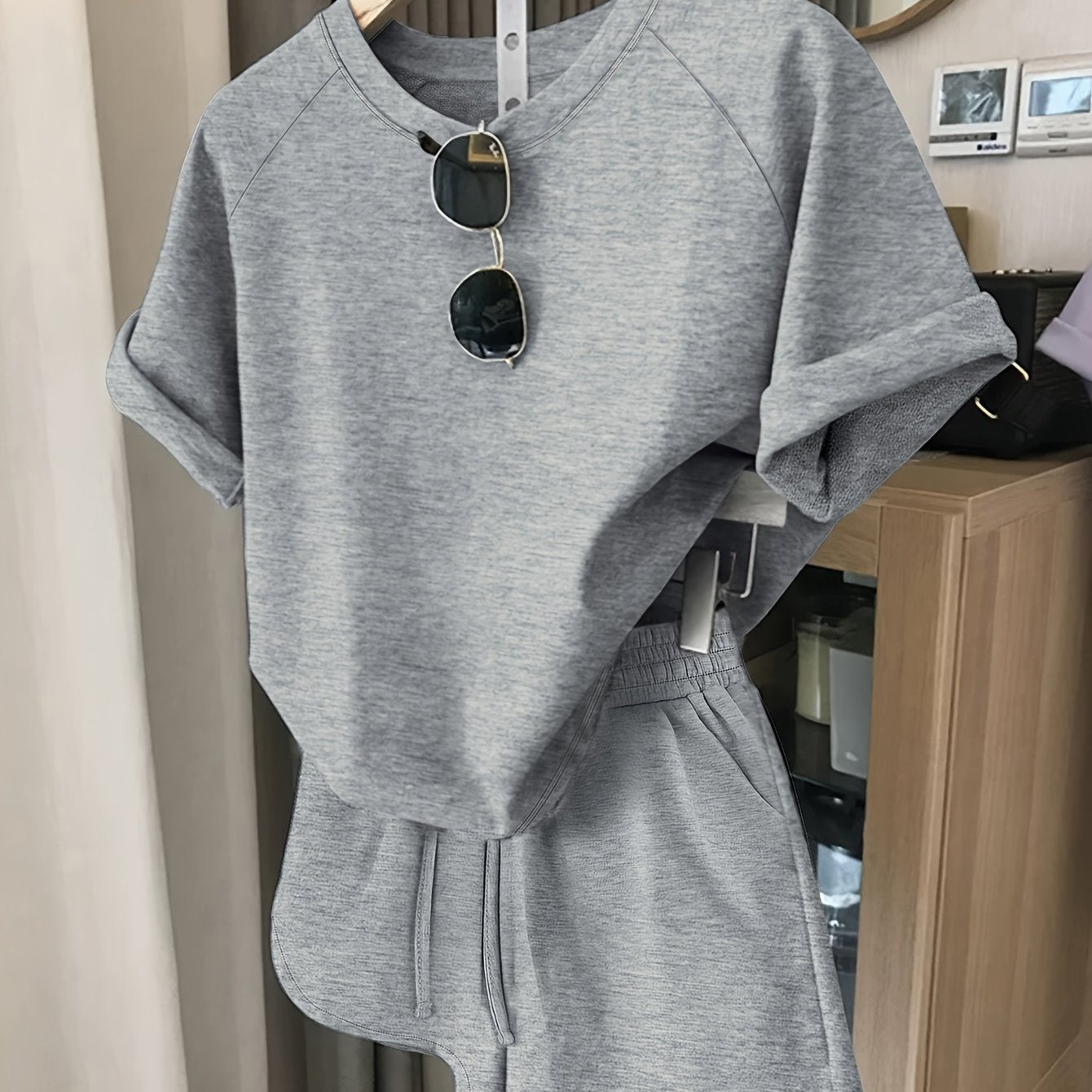 {2pcs} Sporty Fashion Women's Spring/Summer Casual Comfort Shorts Set