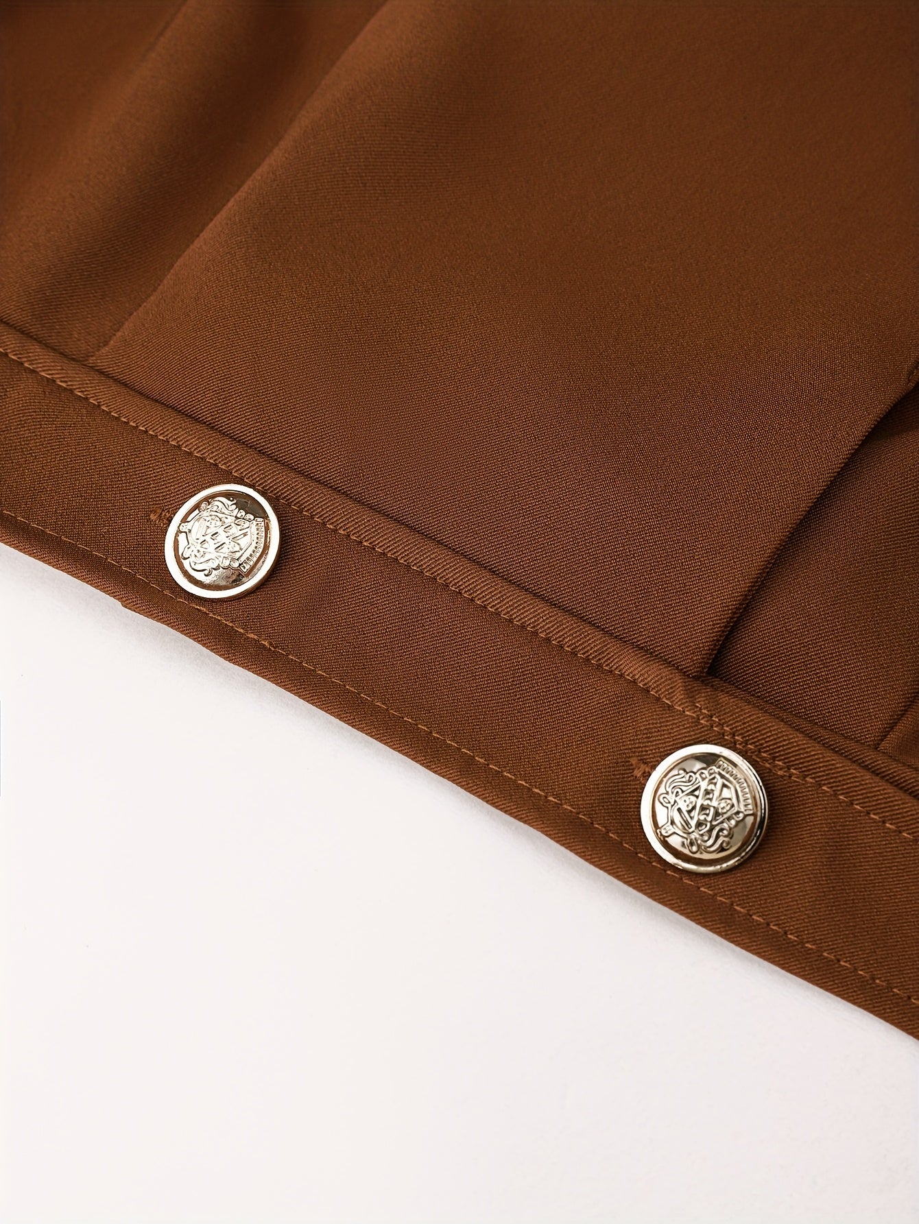 Women'S Elegant Three-Piece Set - Long Sleeve Button-Front Blouse, Vest & Pants with Floral-like Patterns, Solid Color, Fall/Winter Collection, Winter Clothing | Floral Pattern Blouse | Buttonfront Blouse