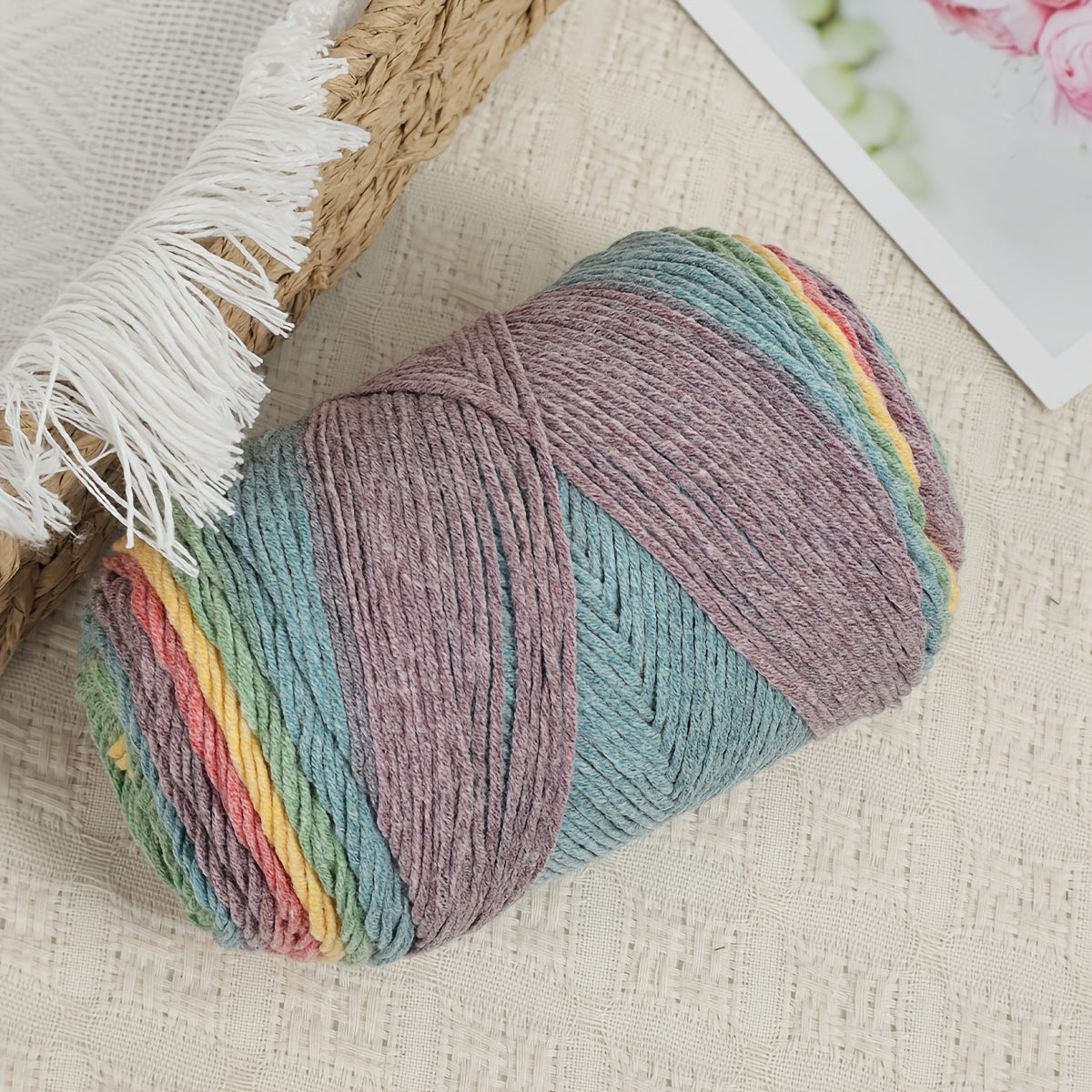 {2pcs} Rainbow Milk Yarn