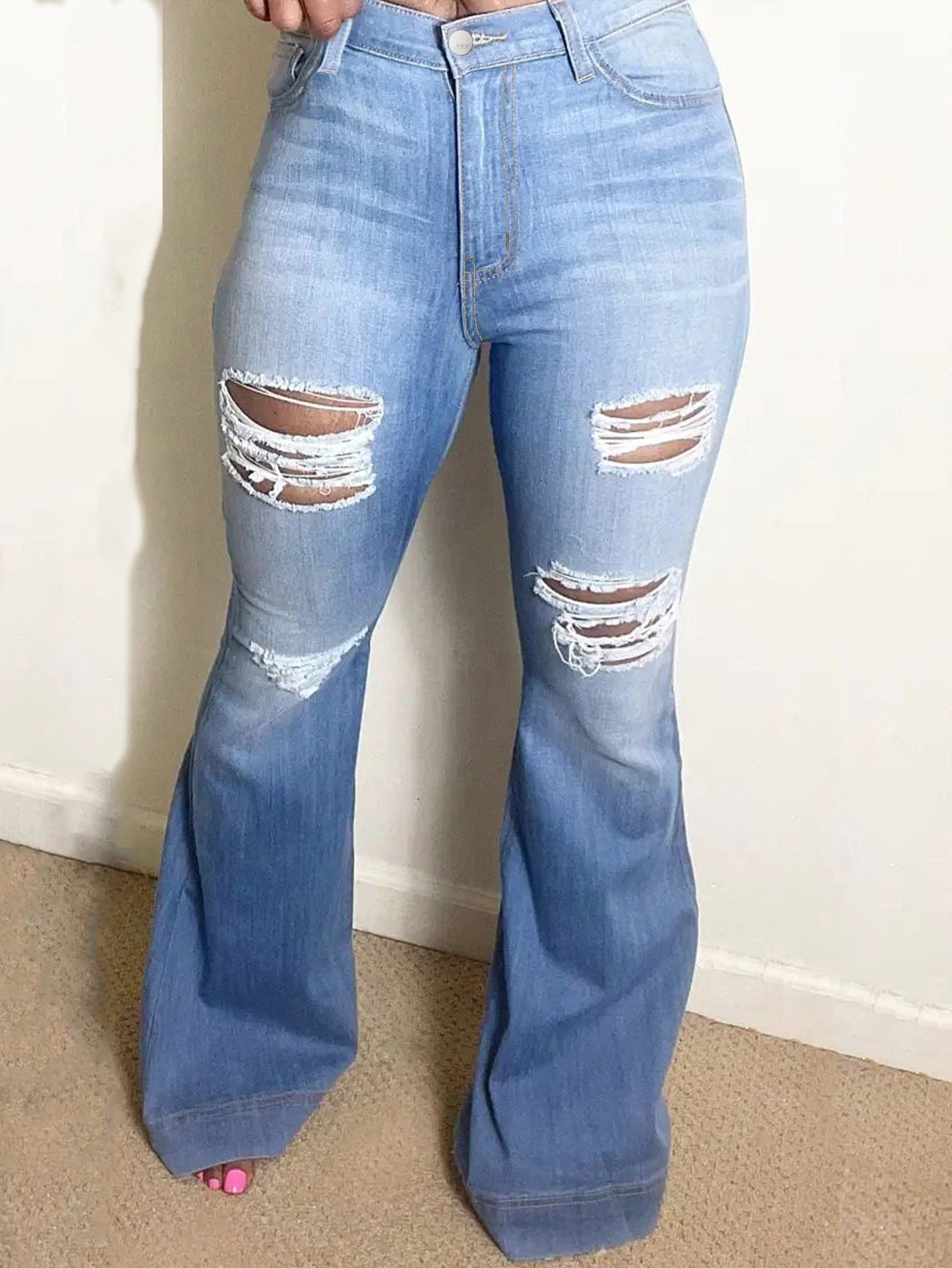 Distressed Flared Jeans