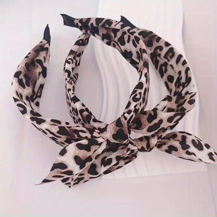 Chic Leopard Print Bunny Ear Headband