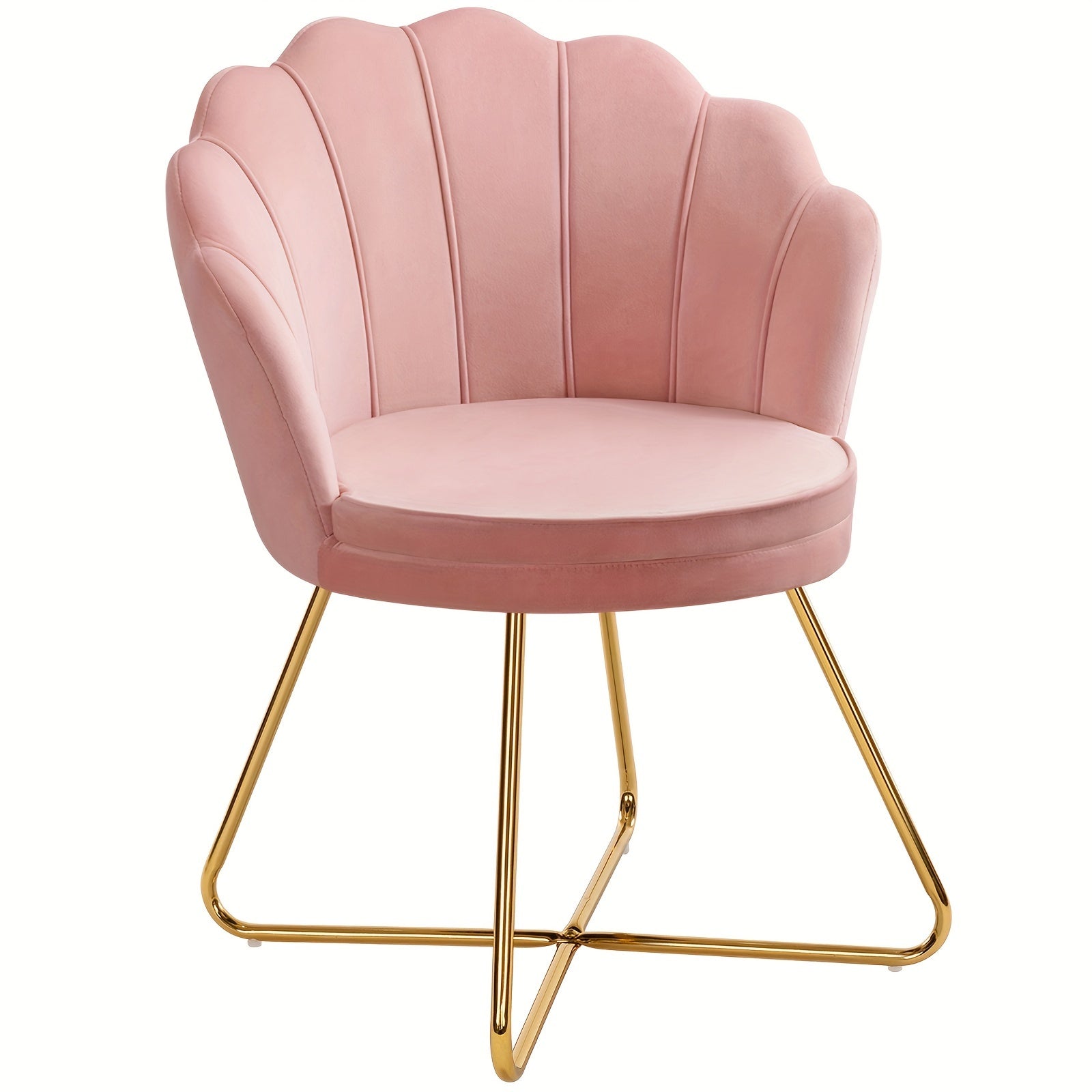 Shell Shape Velvet Dressing Chair