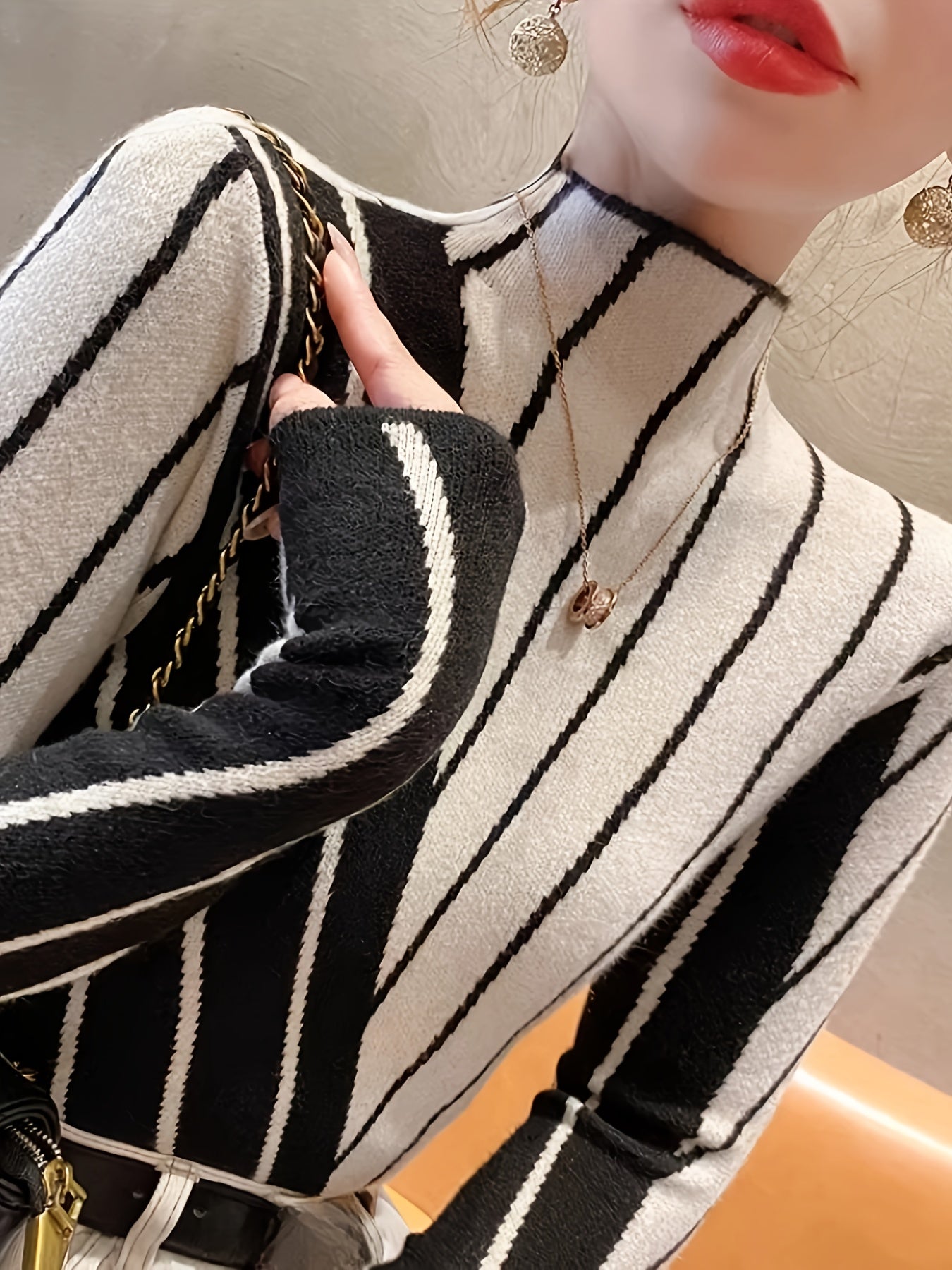 Slim Fit High Neck Sweater