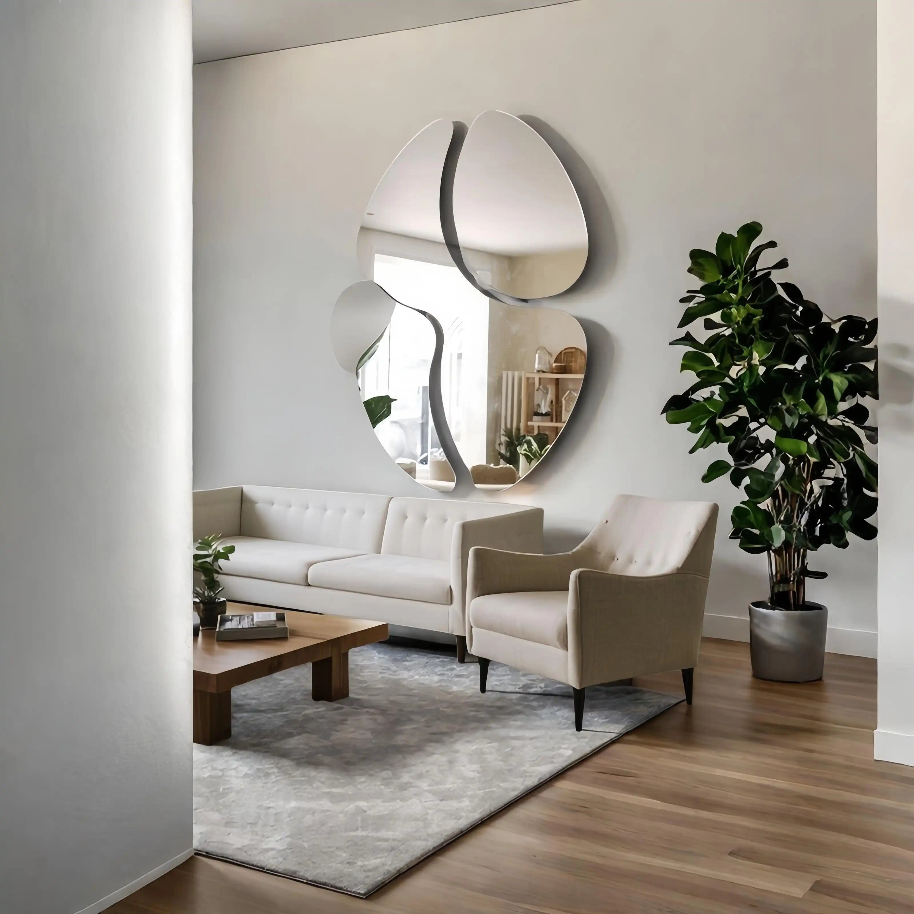 Modern Minimalist Acrylic Frameless Wall Mirror