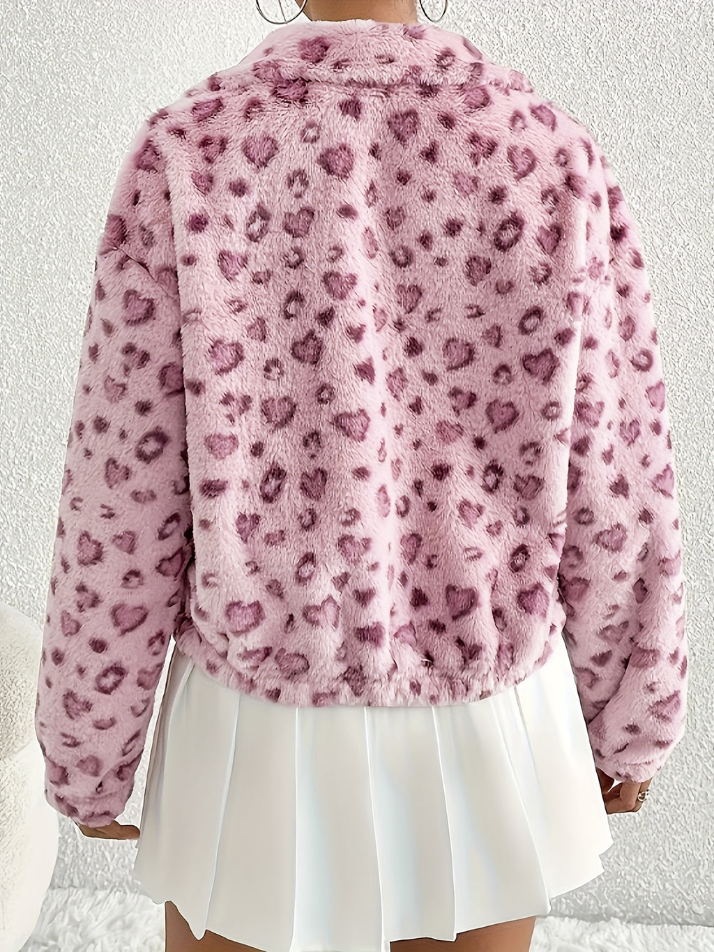 Heart Leopard Print Jacket