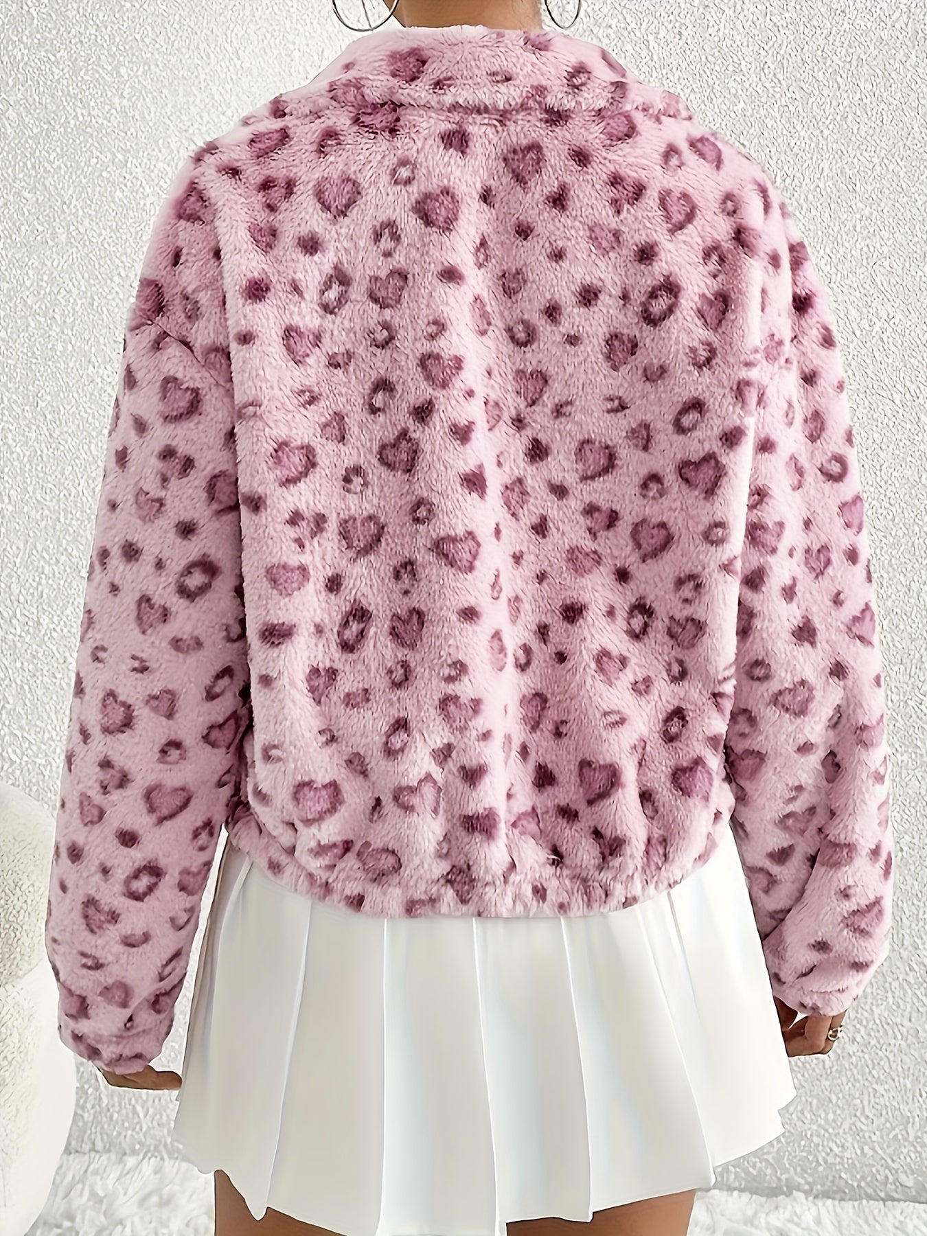 Heart Leopard Print Jacket