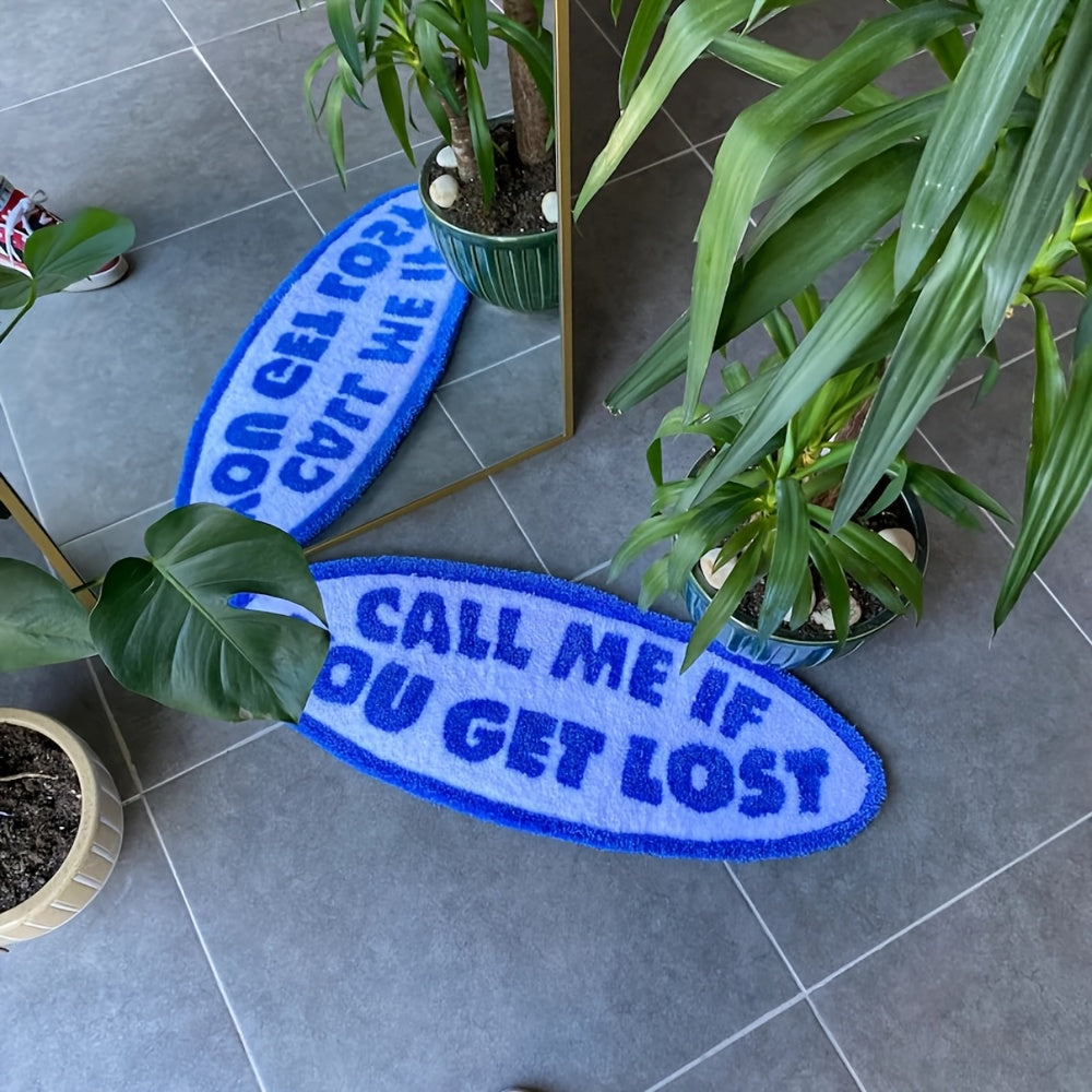 "Call Me If You Get Lost" Oval Rug