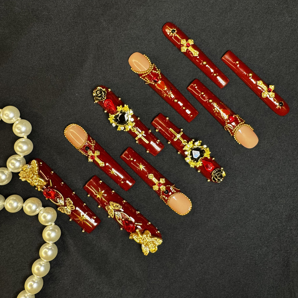 {10pcs} Gothic Press On Nails Set