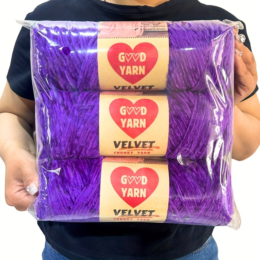 600g Big Chenille Velvet Yarn