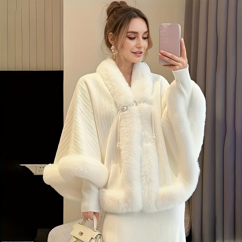 Plush Faux Fur Cape