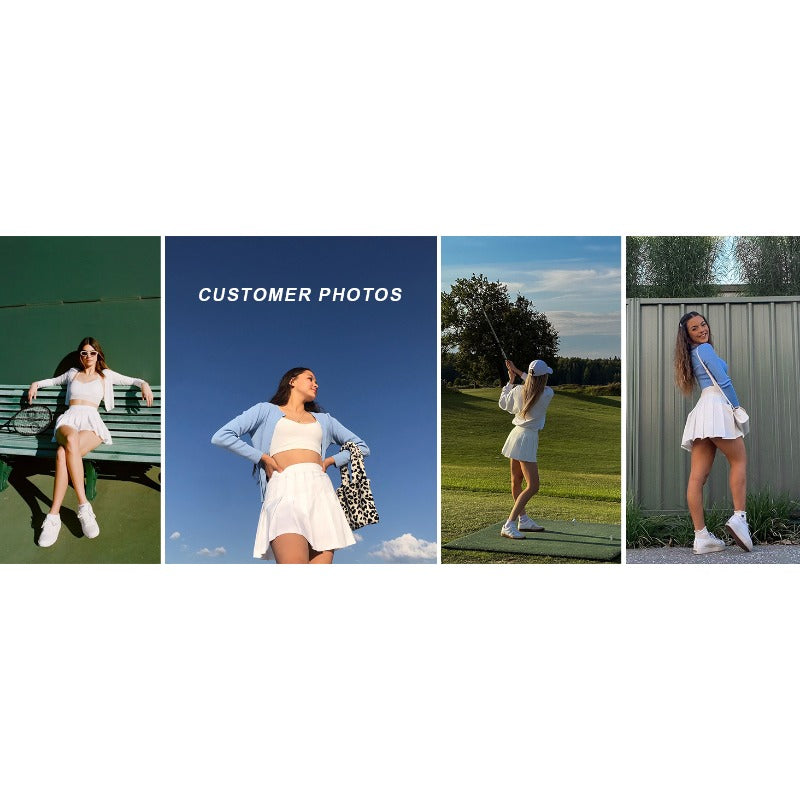 High-Waisted Pleated Tennis Skirt