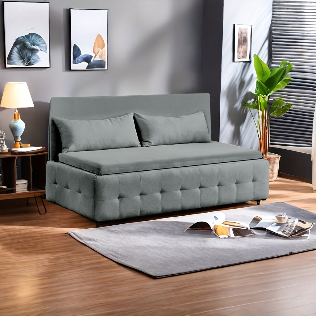 3-in-1 Convertible Velvet Loveseat Sleeper Sofa
