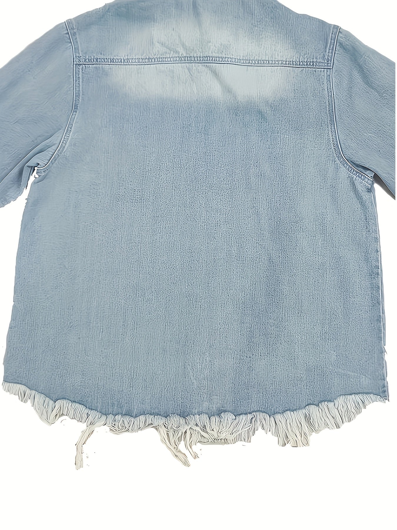 Oversized Vintage White Denim Jacket