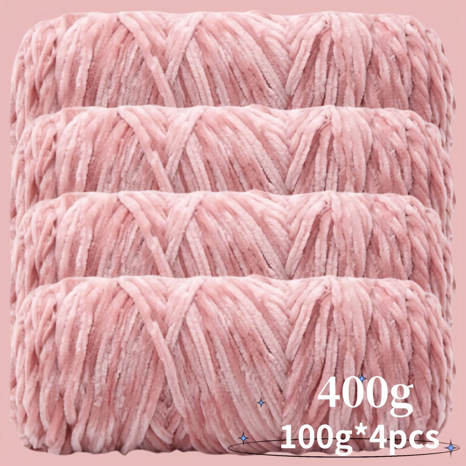{4pcs} 400g/14.1oz Ultra Soft Fleece Yarn