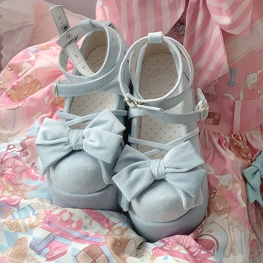 Mid-Heel Round Toe Slip-On Loafers