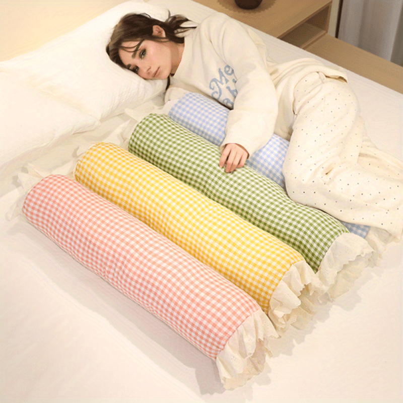Plaid Cylindrical Pillow