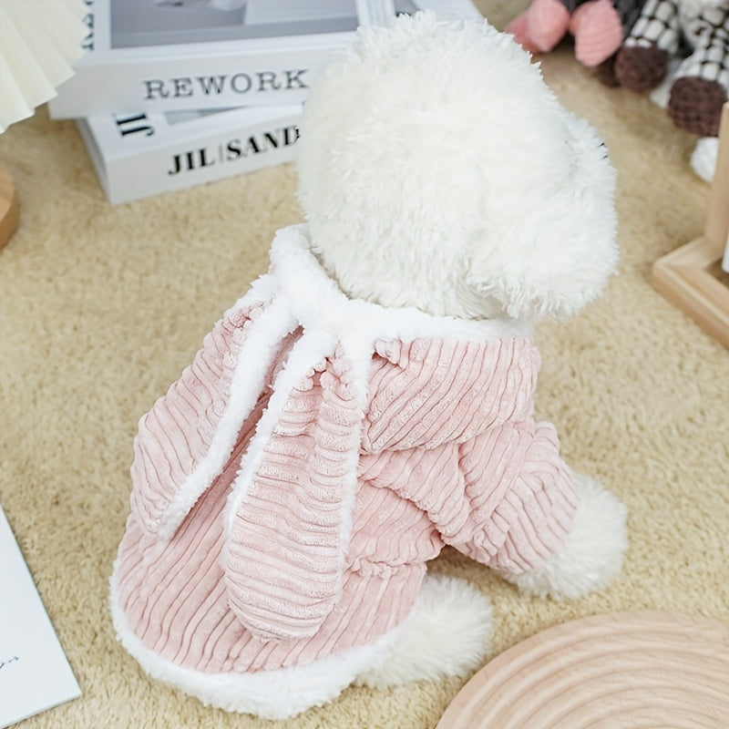 Pet Hoodie With Rabbit Ears