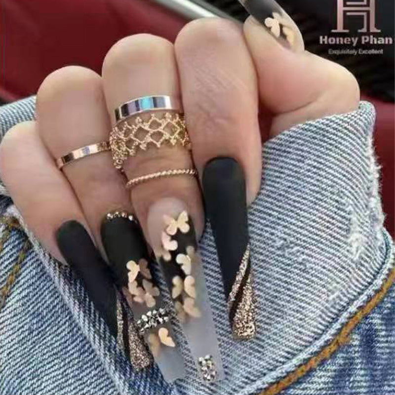 {24pcs} Hot Golden Nails