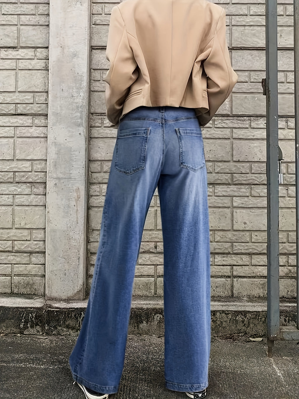 Mid-Rise Straight Leg Jeans