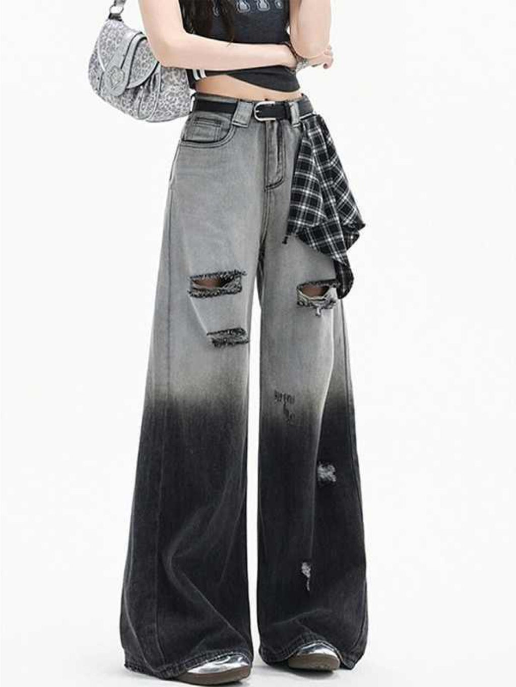 High-Waisted Wide-Leg Jeans