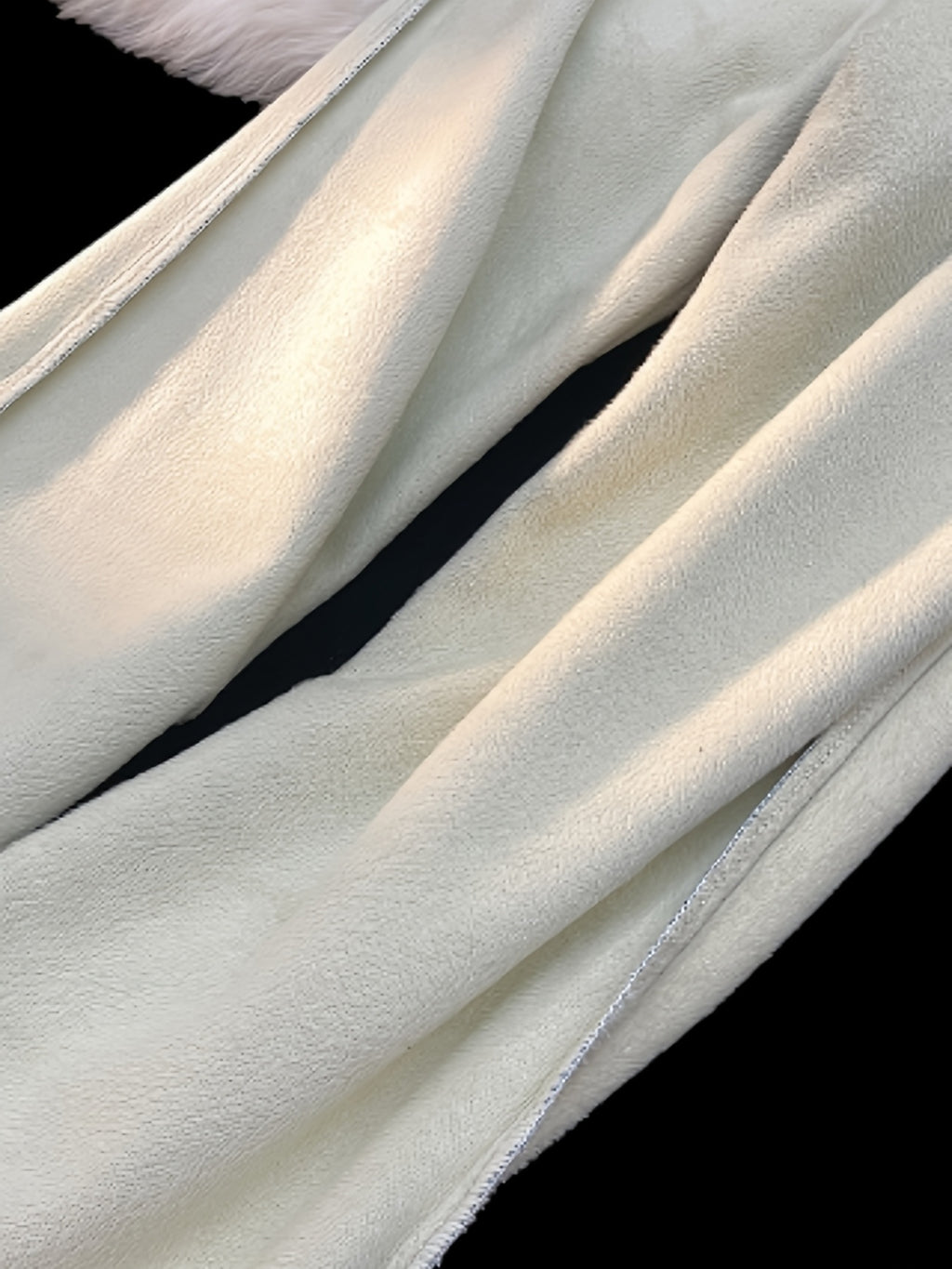 Fleece-Lined Heat-Retaining Slimming Elastic Waist Drawstring Light Blue Jeans