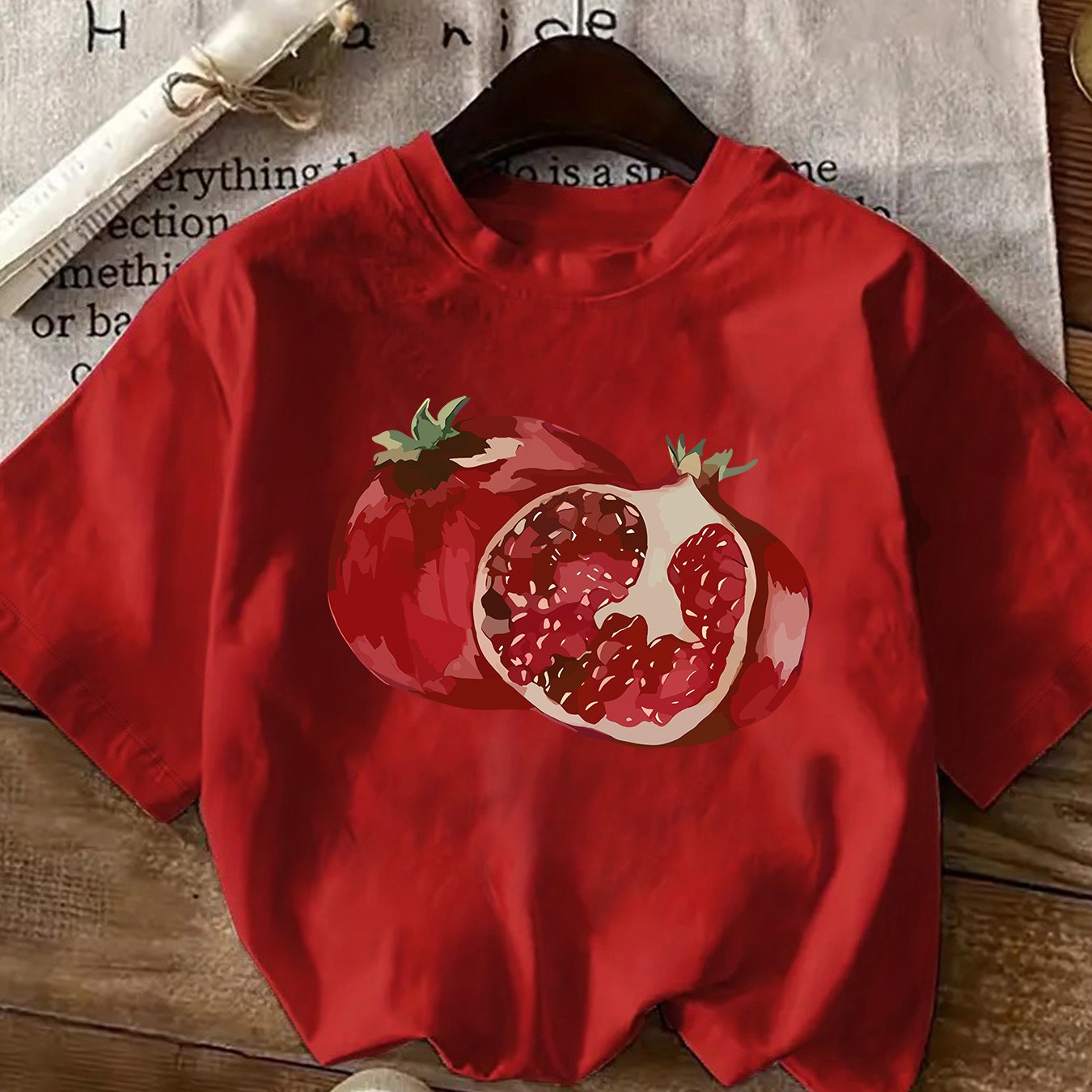 Soft Polyester Crew Neck Short Sleeve T-Shirt