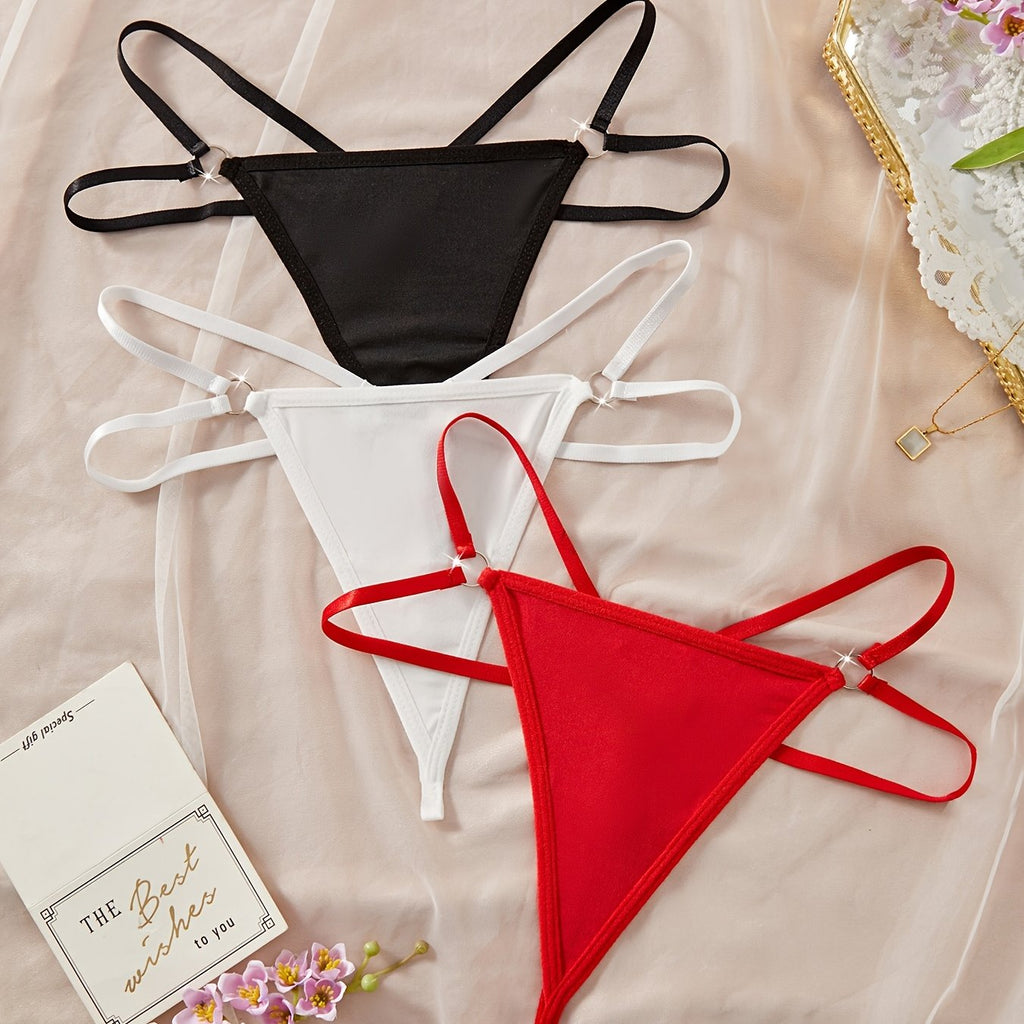 Sliky Fiber Fabric Heart Cut-Out Panties