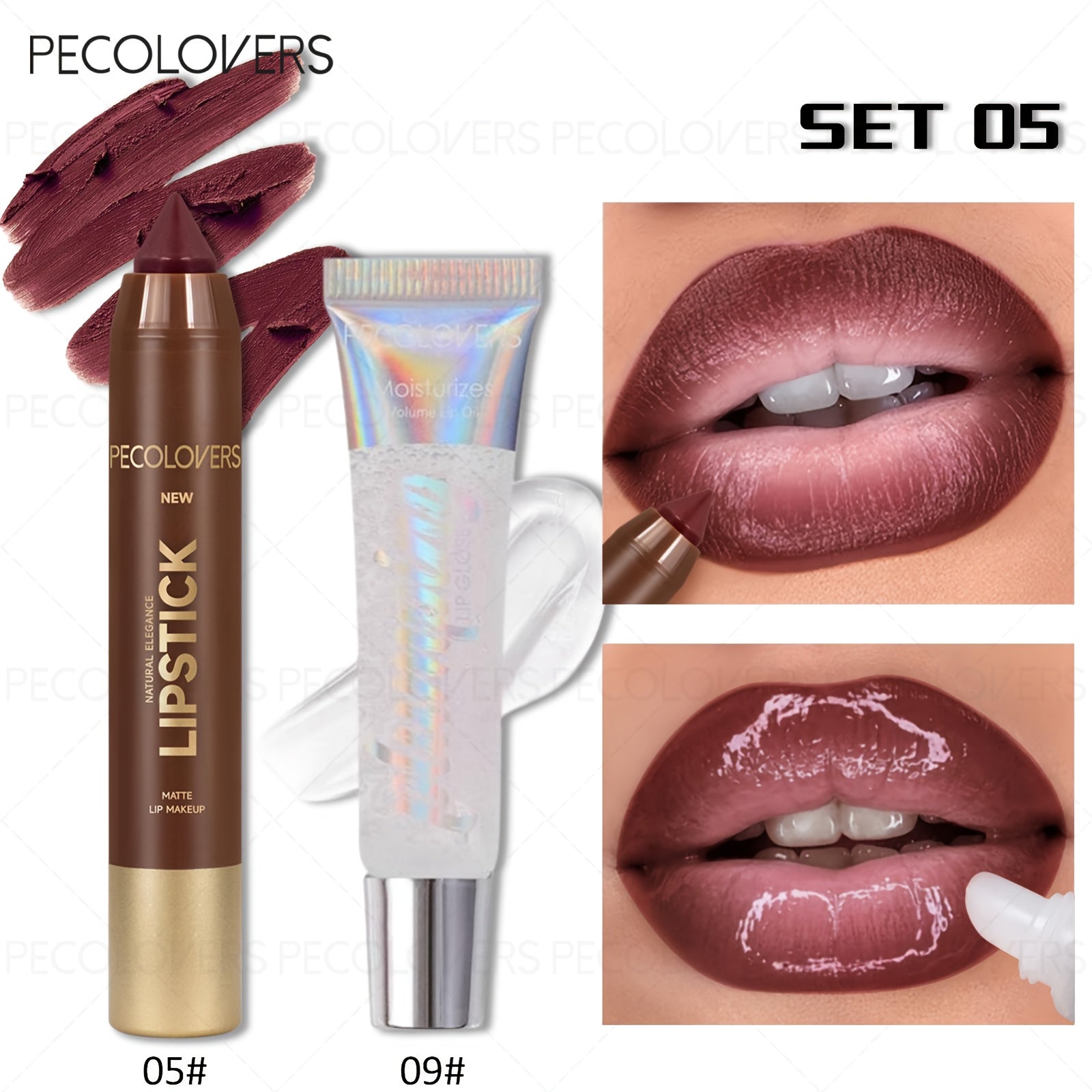 {2pcs} Moisturizing Lip Gloss & Lip Liner