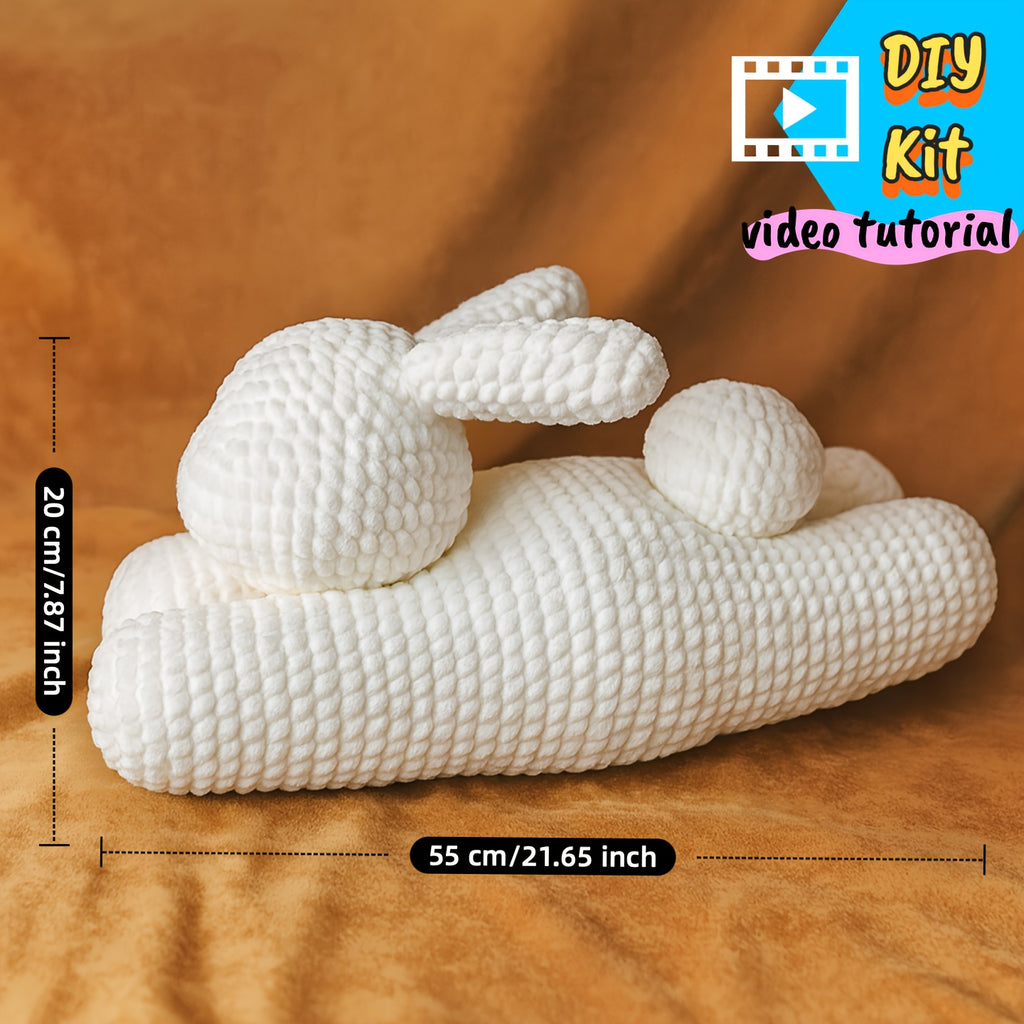 Cozy Giant Crochet Bunny Pillow Kit