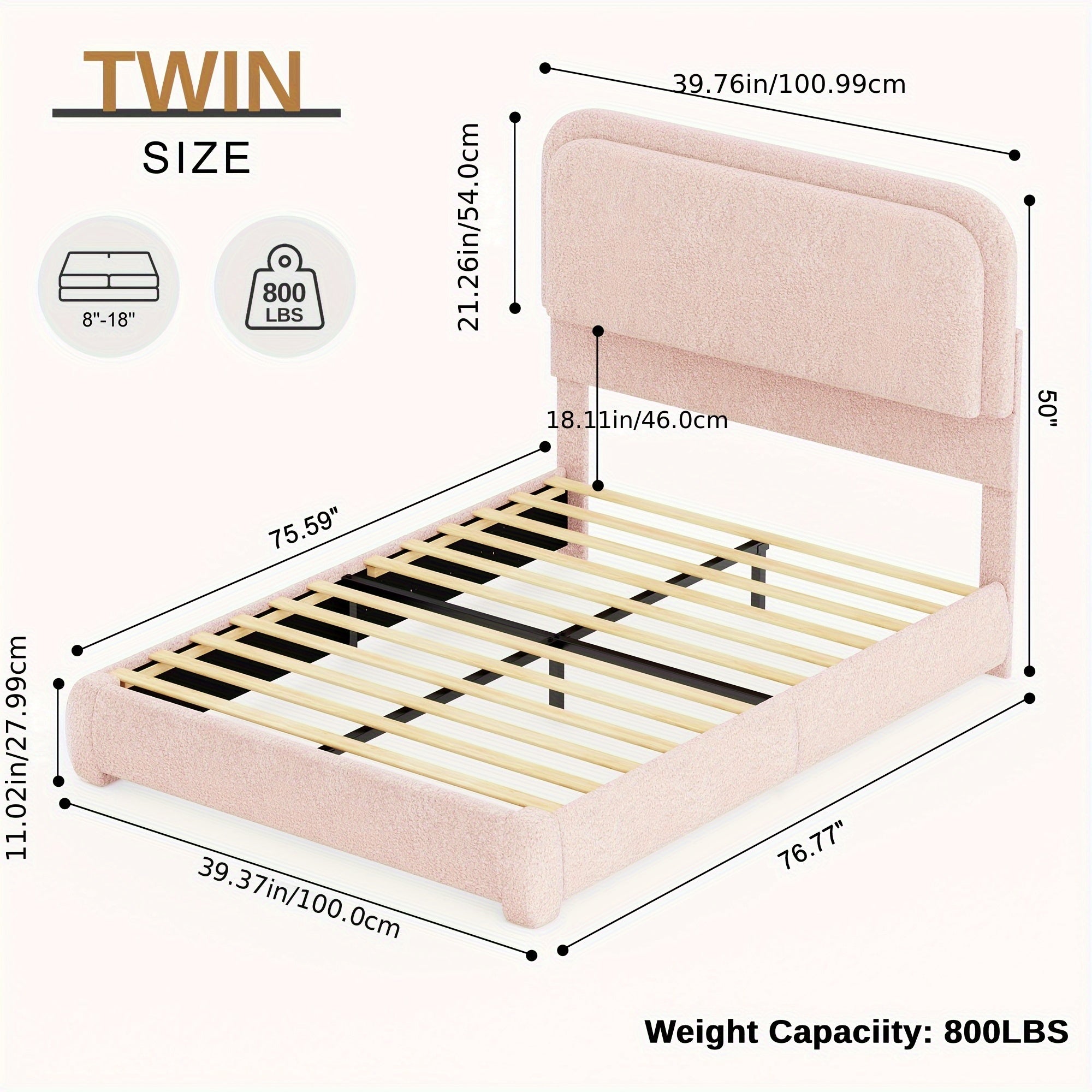Full Size Soft Cloud Bed Frame