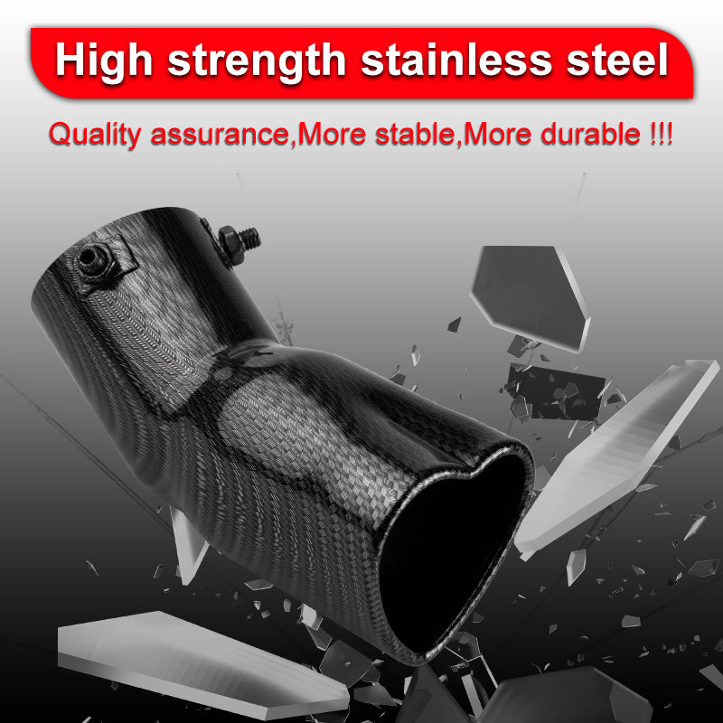 {1pc} 2.48" Stainless Steel Heart-Shaped Exhaust Tip