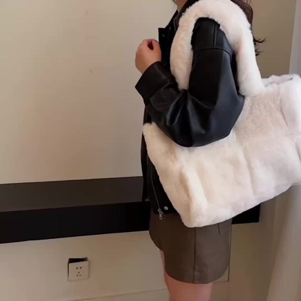 Faux Fur Shoulder Bag