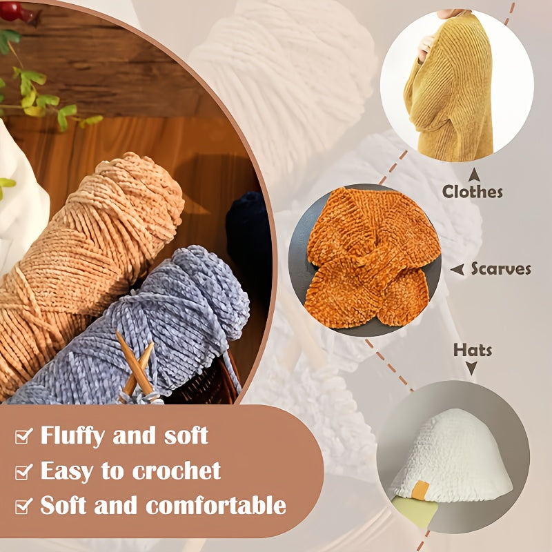 {4pcs} 400g/14.1oz Ultra Soft Fleece Yarn