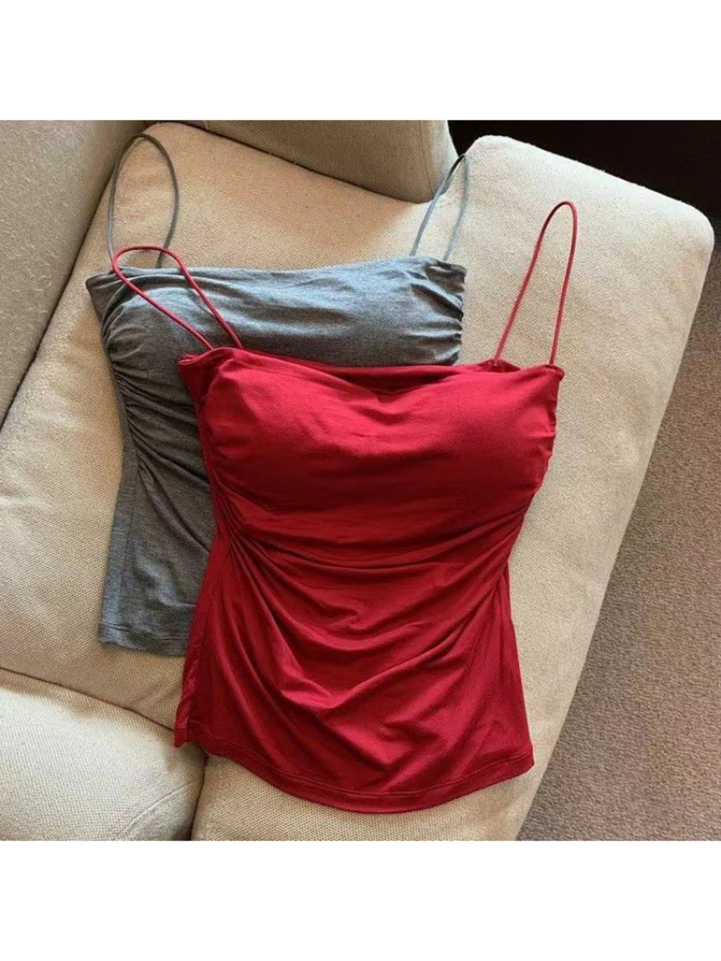 {4pcs} Elegant Spaghetti Strap Camisole Set