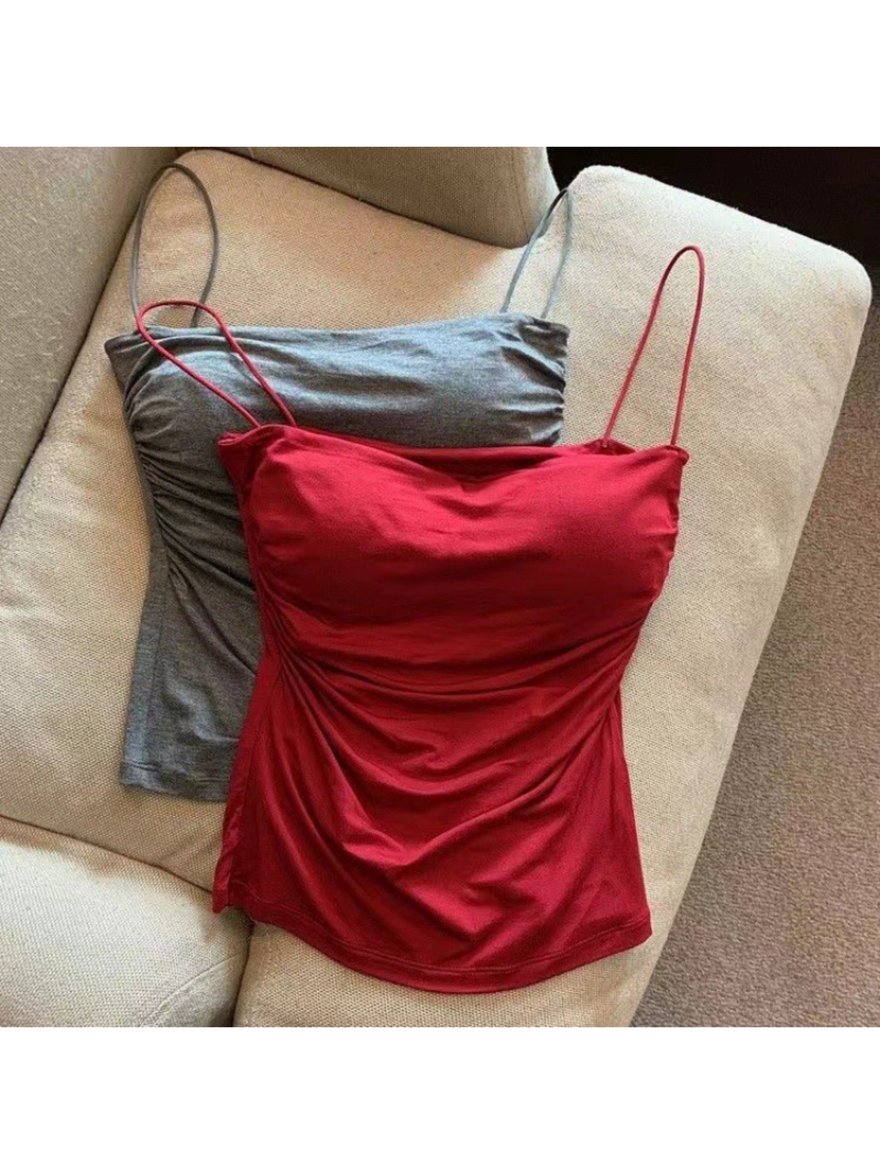 {4pcs} Elegant Spaghetti Strap Camisole Set