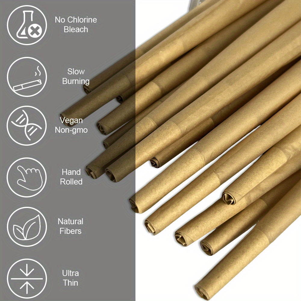 200pcs Unbleached 1 1/ 4 Size Pre-Rolled Papers Cone
