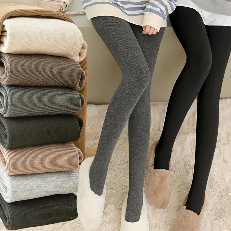1pc Winter Fashion Simple Style Grey Women's Pantyhose Comfortable Medium Thickness Tights