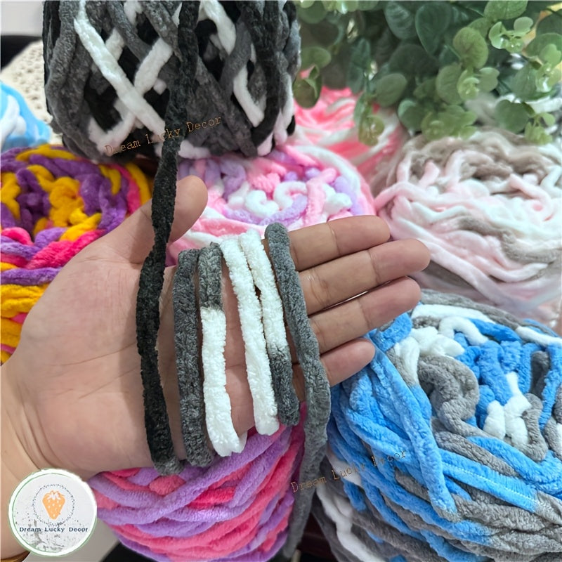 {4pcs} Soft & Thick 100% Polyester Chunky Yarn