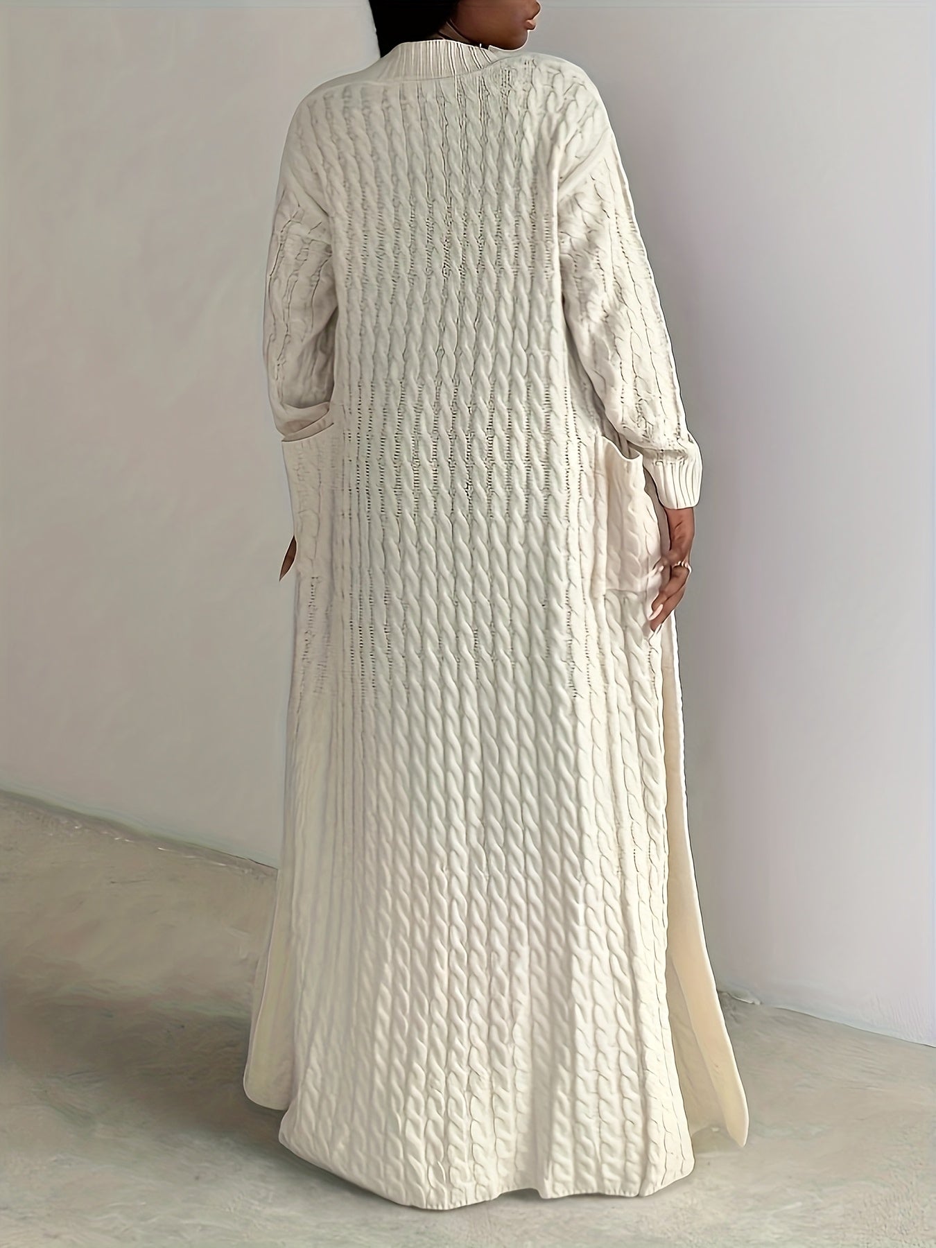 Long Solid Color Cardigan