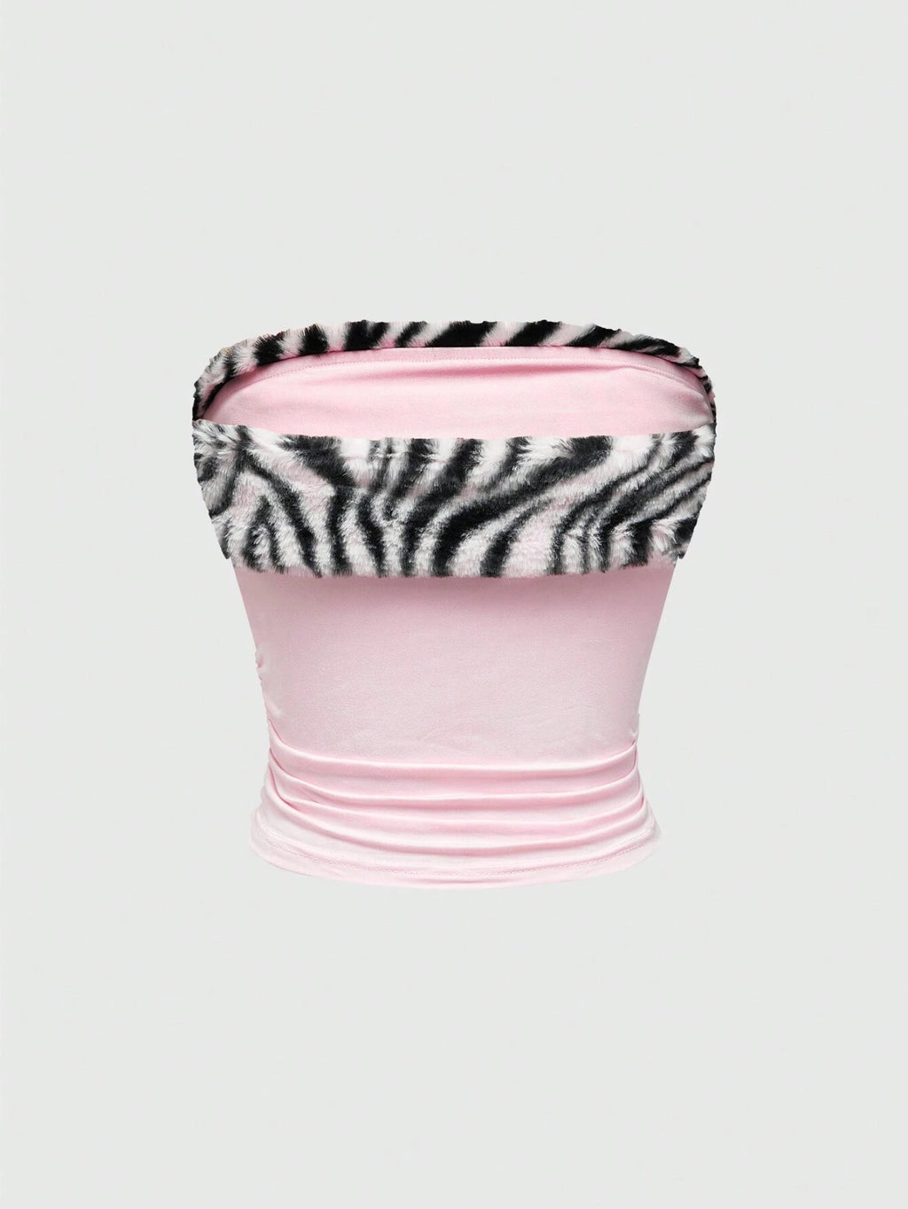 "Burning Love" Tiger Fur & Rhinestone Tube Top