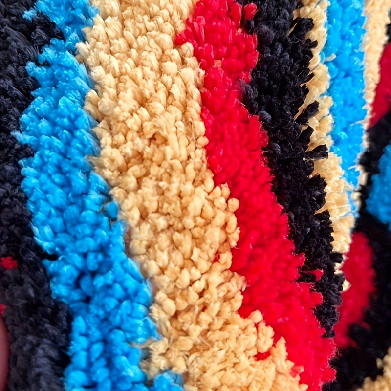 Blue & Yellow Twisted Face Mat