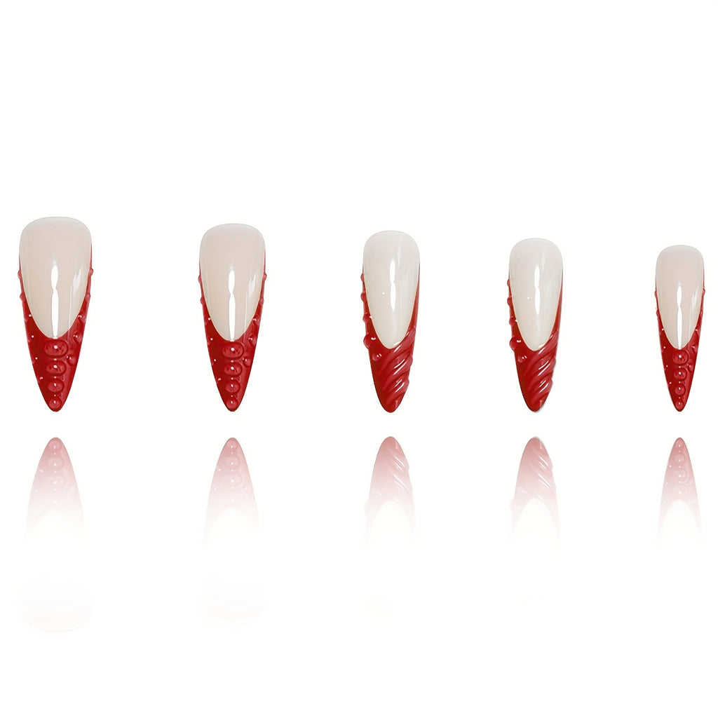 {Set of 24} Long Almond-Shaped False Nails