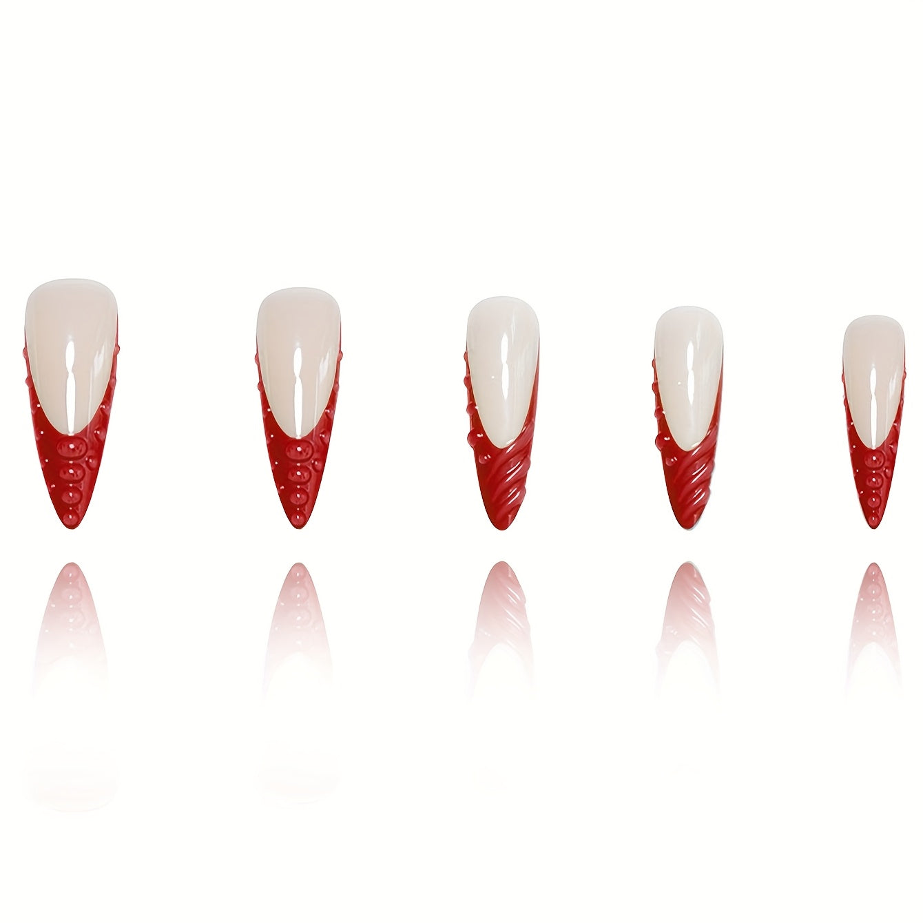 {Set of 24} Long Almond-Shaped False Nails