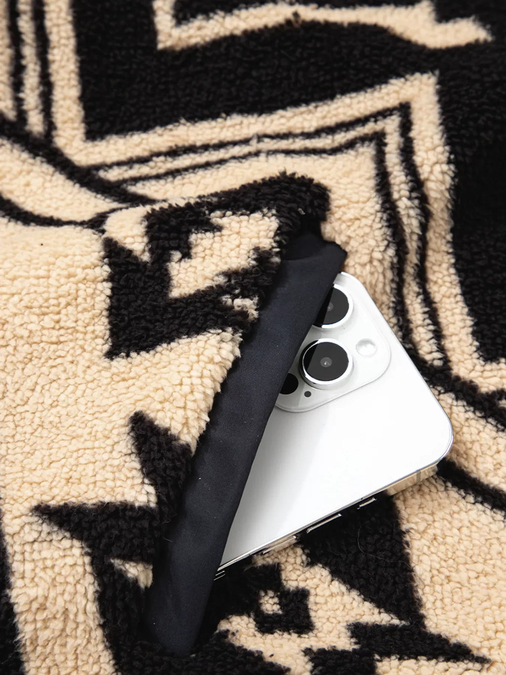 Western Aztec Half Zip Plush Sweatshirt