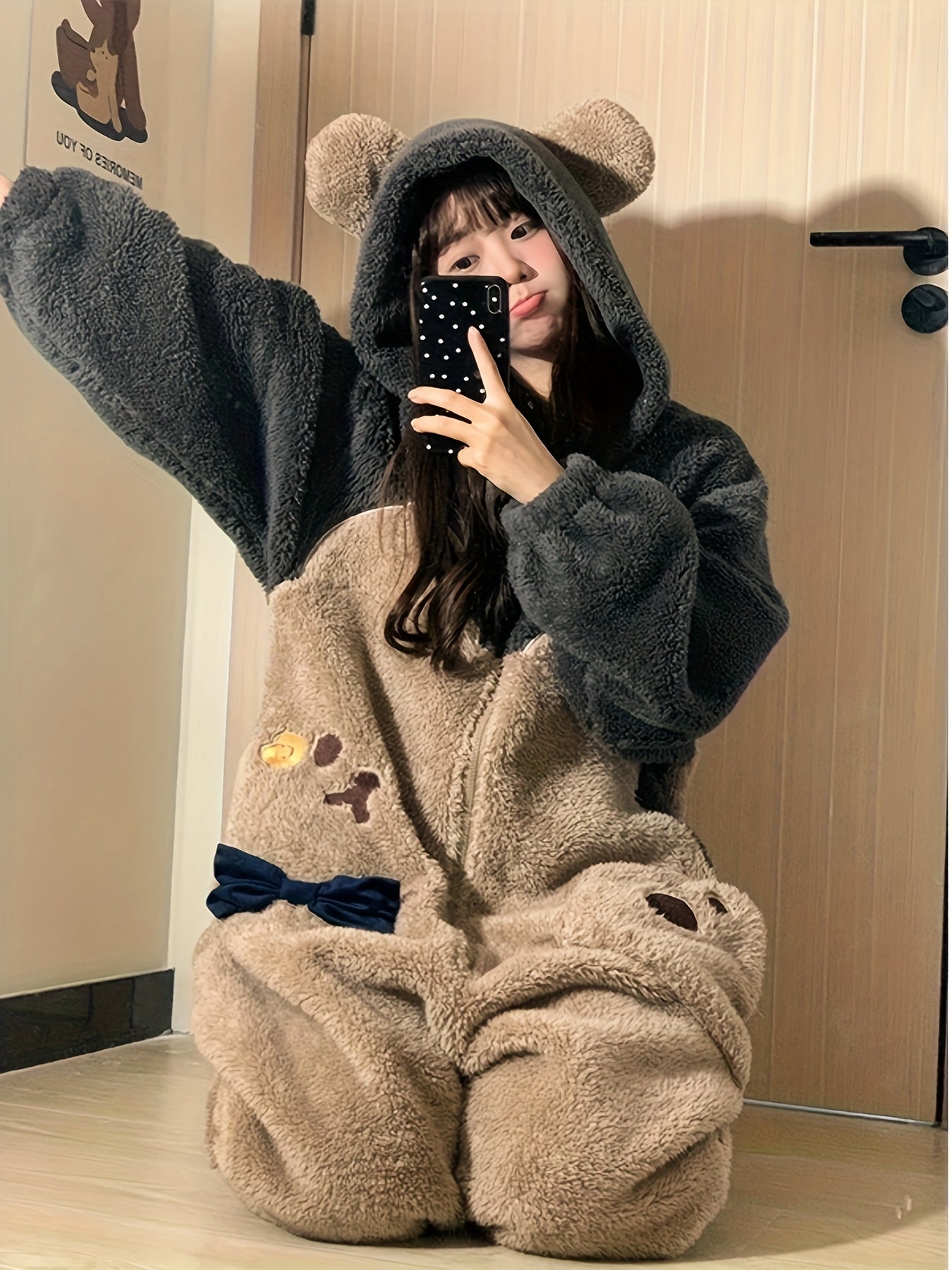 Long-Sleeve Zipper Fleece Party PJs