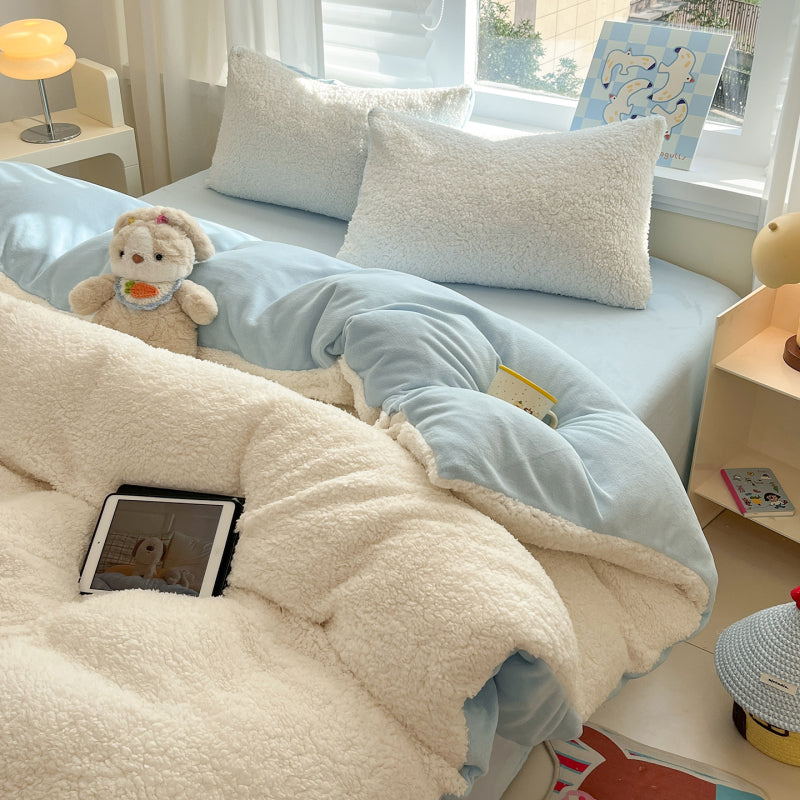 {3/4pcs} Lambskin Milk Velvet Set