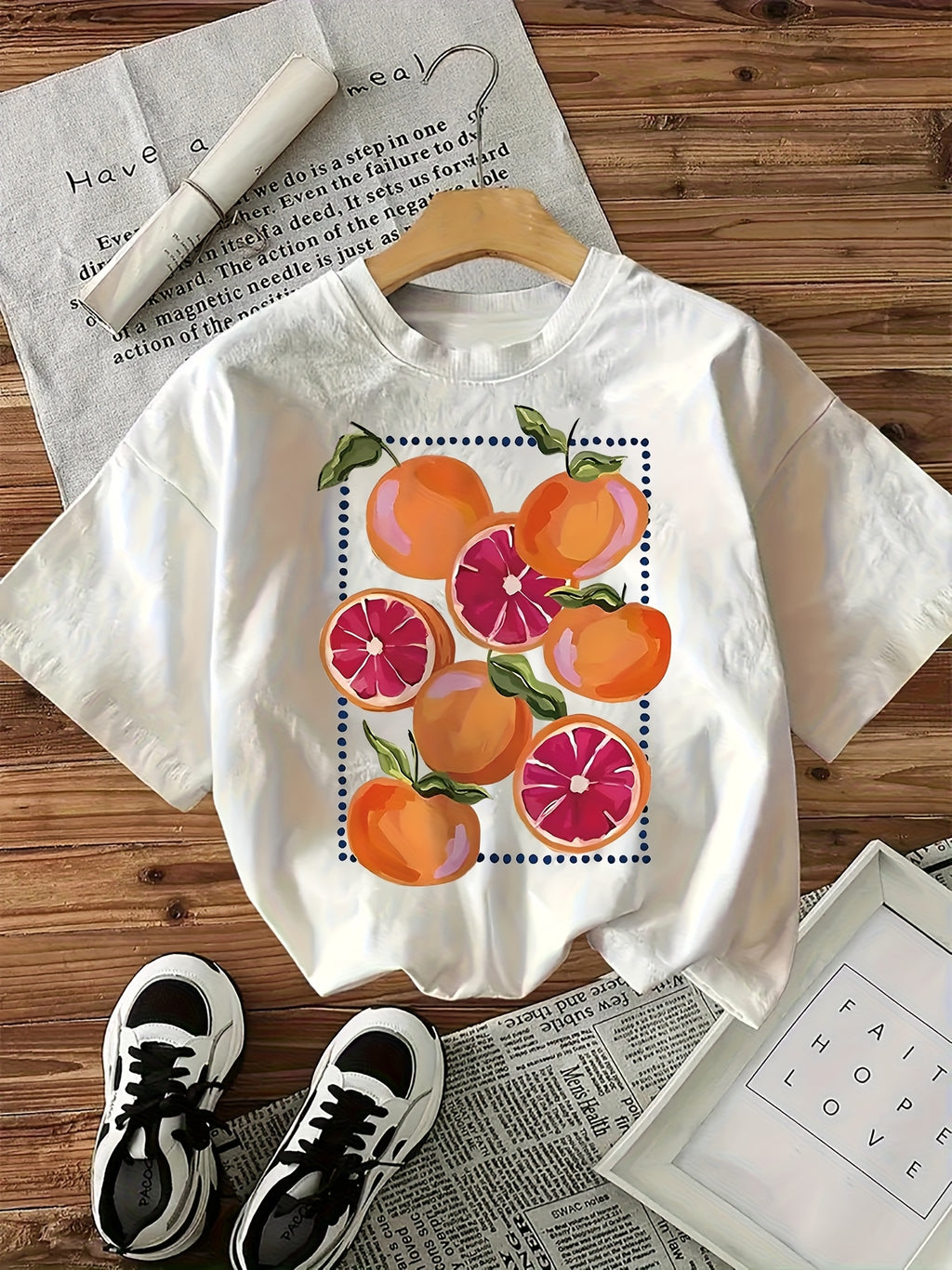 Orange & Grapefruit Print T-Shirt