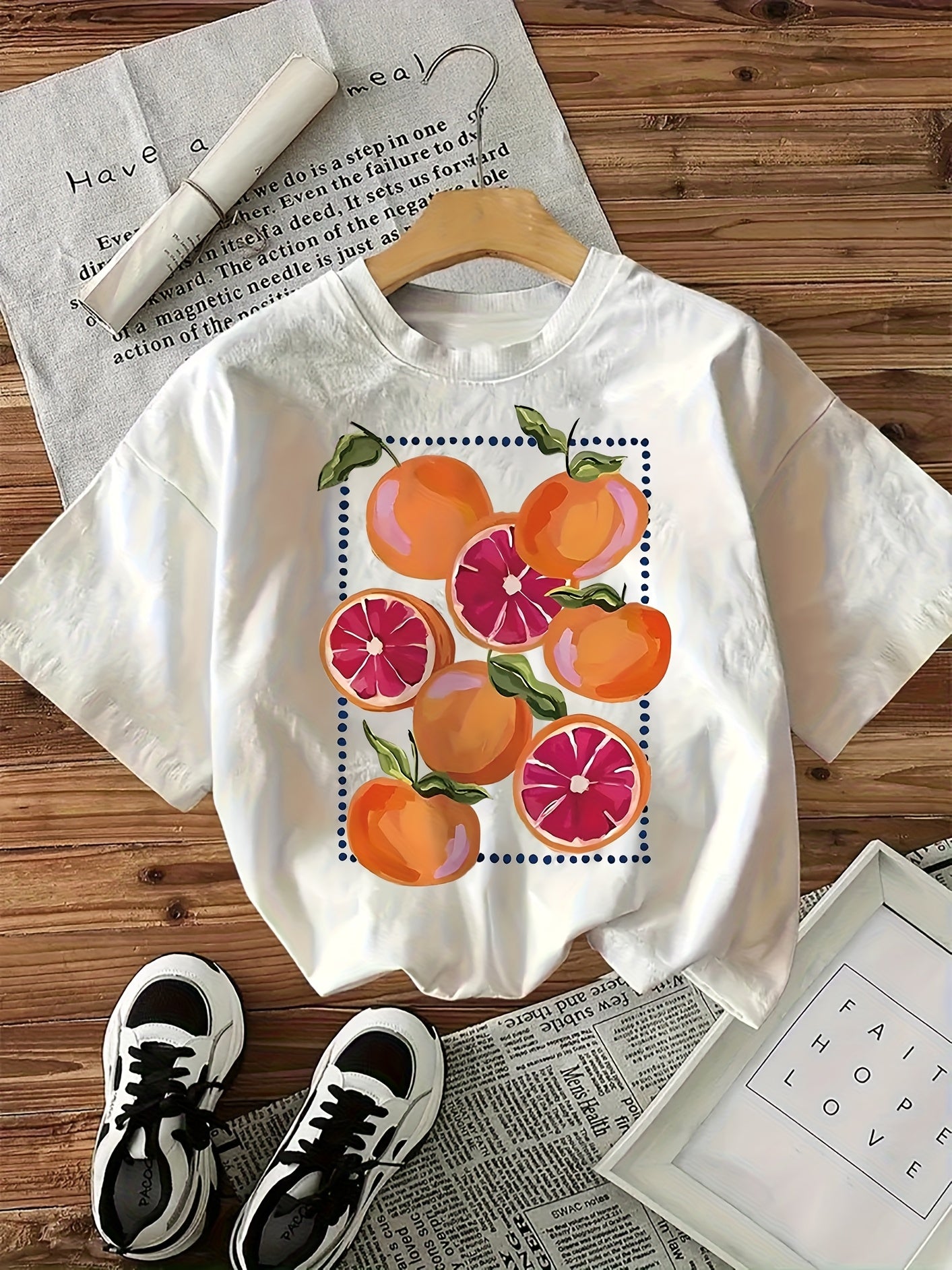 Orange & Grapefruit Print T-Shirt